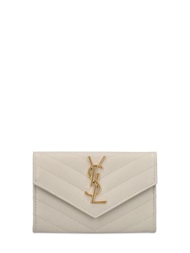 Portefeuille Style Enveloppe En Cuir Monogramme - SAINT LAURENT - Modalova