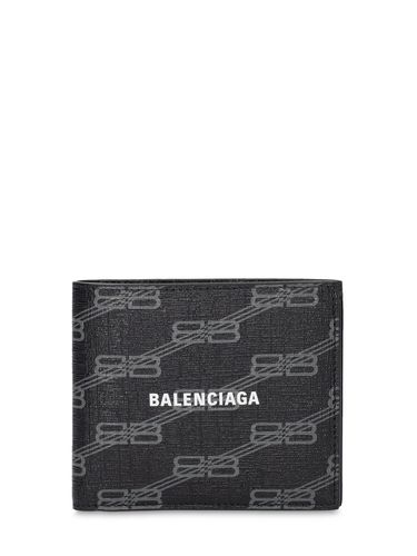 Veste Zippée En Simili-cuir Imprimé Logo - BALENCIAGA - Modalova