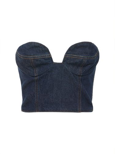 Corset Court En Denim De Coton - MAGDA BUTRYM - Modalova