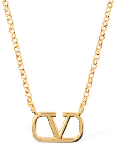 Collier Chaîne Long V Logo - VALENTINO GARAVANI - Modalova