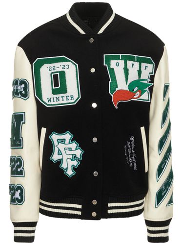 Veste Varsity Avec Patchs Brodés - OFF-WHITE - Modalova