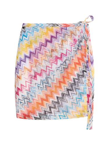 Jupe Portefeuille Courte À Chevrons - MISSONI - Modalova