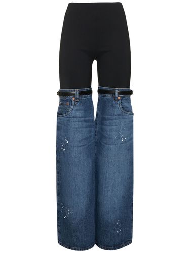 Pantalon Évasé En Denim Et Jersey Hybrid - COPERNI - Modalova