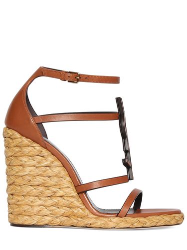 Espadrilles En Cuir Cassandra 105 Mm - SAINT LAURENT - Modalova