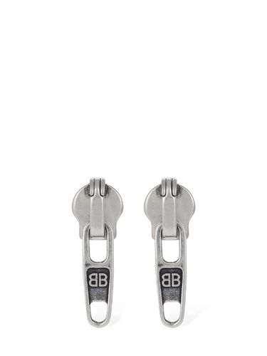 Boucles D'oreilles Xs Zippers En Laiton - BALENCIAGA - Modalova