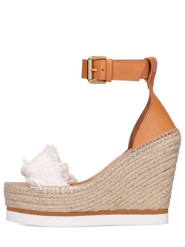 Espadrilles Compensées En Cuir E Toile Glyn 120 Mm - SEE BY CHLOÉ - Modalova