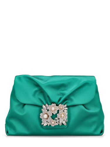 Pochette En Satin Drapé Rv Bouquet - ROGER VIVIER - Modalova