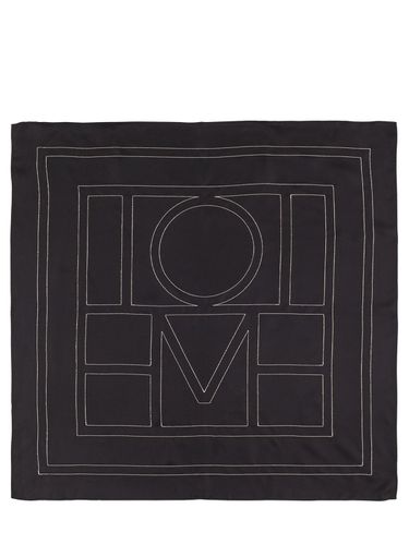 Foulard En Soie Brodé Monogramme - TOTEME - Modalova