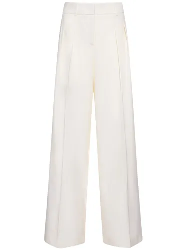 Pantalon Ample En Sergé De Laine Taille Haute - MICHAEL KORS COLLECTION - Modalova