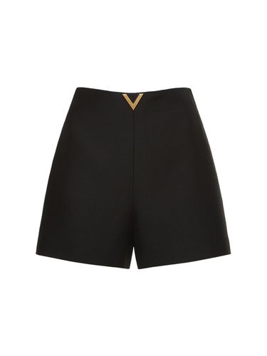 Short En Crêpe De Soie Et Laine V - VALENTINO - Modalova