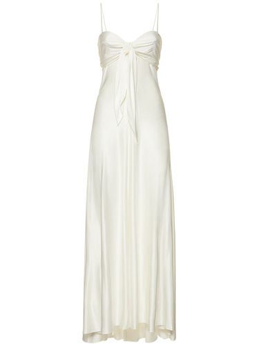 Robe Longue En Jersey Brillant Avec Nœud - ALEXANDRE VAUTHIER - Modalova