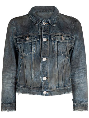 Veste En Denim Shrunk - BALENCIAGA - Modalova