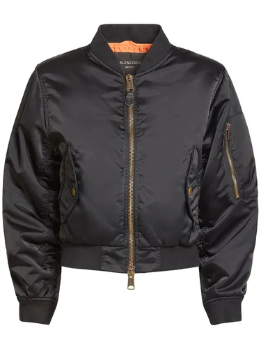 Veste Bomber En Nylon Shrunk - BALENCIAGA - Modalova