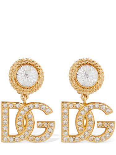 Boucles D'oreilles À Clip Avec Cristaux Diva Dg - DOLCE & GABBANA - Modalova