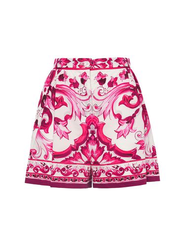 Short En Coton Imprimé Carretto - DOLCE & GABBANA - Modalova