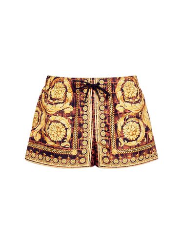 Short De Bain En Nylon Imprimé Cocco Barocco - VERSACE - Modalova