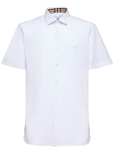 Chemise À Manches Courtes En Coton Sherfield - BURBERRY - Modalova