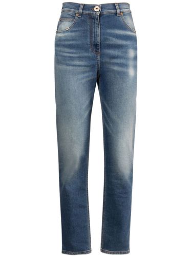 Jean Skinny En Denim Taille Haute - BALMAIN - Modalova