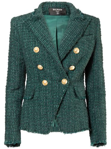 Veste En Tweed À Double Boutonnage - BALMAIN - Modalova