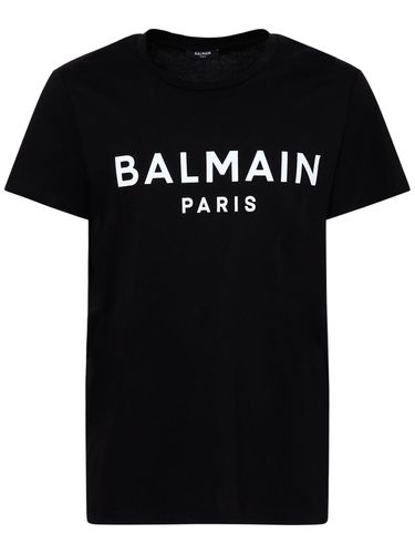 T-shirt En Coton Imprimé - BALMAIN - Modalova