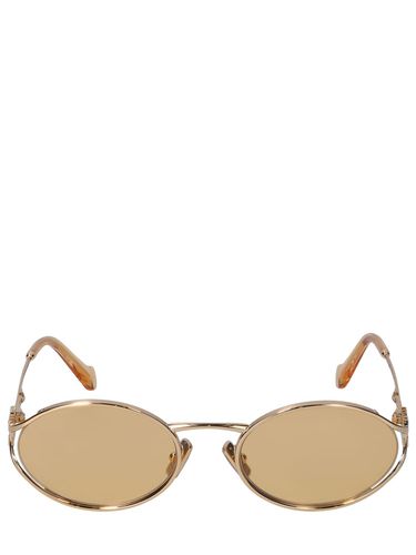 Lunettes De Soleil Ovales En Métal - MIU MIU - Modalova