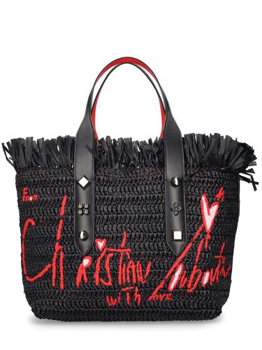 Sac Cabas Moyen En Raphia Frangibus - CHRISTIAN LOUBOUTIN - Modalova