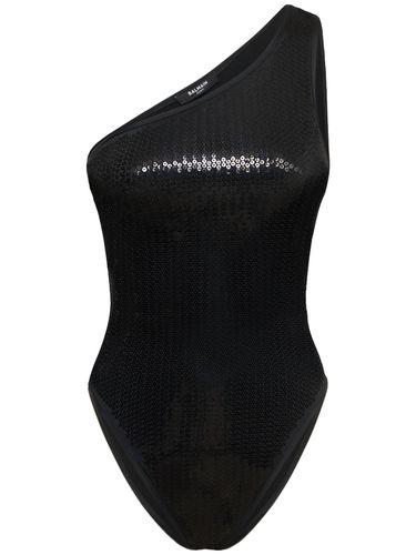 Maillot De Bain Une Pièce À Sequins Avec Ceinture - BALMAIN - Modalova