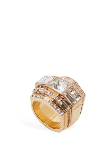 Grosse Bague Avec Cristaux - VERSACE - Modalova