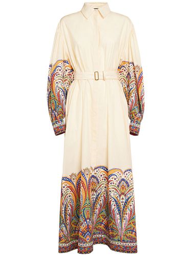 Robe Chemise Midi En Coton Imprimé Avec Ceinture - ETRO - Modalova