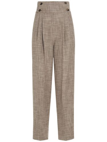 Pantalon Court En Laine Mélangée Taille Haute Lien - LORO PIANA - Modalova