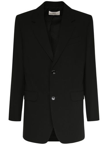 Blazer Oversize En Crêpe De Laine - AMI PARIS - Modalova