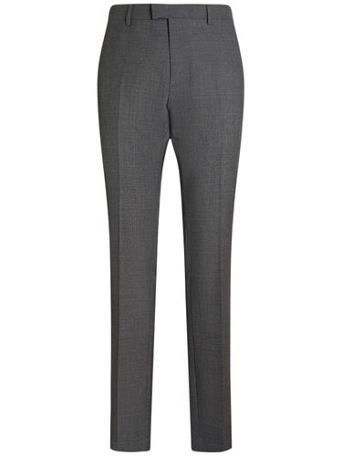 Pantalon Cigarette En Toile De Laine - AMI PARIS - Modalova