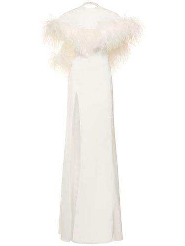 Robe Style Cape En Satin Et Plumes Airi - THE ATTICO - Modalova