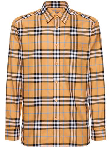 Chemise Manches Longues À Carreaux Caxbridge - BURBERRY - Modalova