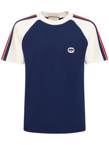 T-shirt En Coton Avec Patch Logo - GUCCI - Modalova