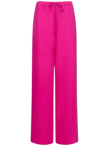 Pantalon Ample En Cady Taille Haute - VALENTINO - Modalova