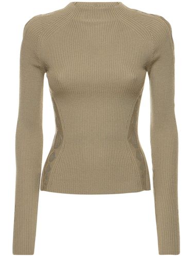 Pull En Maille De Laine Côtelée À Col Ras-du-cou - DION LEE - Modalova