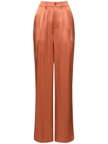 Pantalon Droit En Satin De Soie Carrie - ANINE BING - Modalova