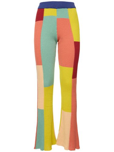 Pantalon Évasé En Coton Color-block - THE ELDER STATESMAN - Modalova