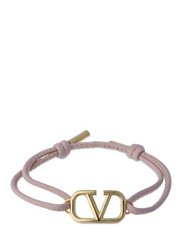 Bracelet À Coulisse En Cuir V Logo - VALENTINO GARAVANI - Modalova