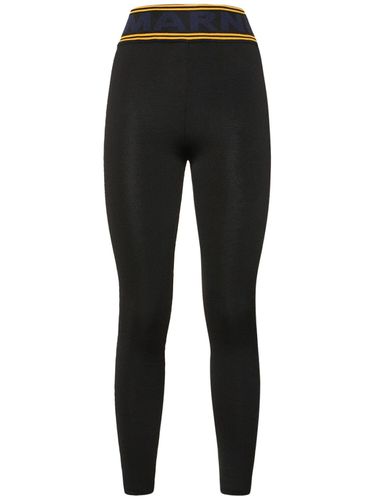 Legging Skinny En Viscose Stretch À Logo - MARNI - Modalova