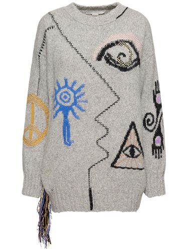 Pull-over En Maille De Laine Mélangée Folk Artwork - STELLA MCCARTNEY - Modalova