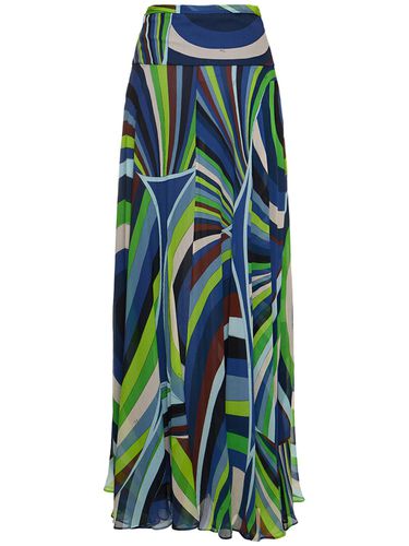 Jupe En Mousseline De Soie Taille Haute Iride - PUCCI - Modalova