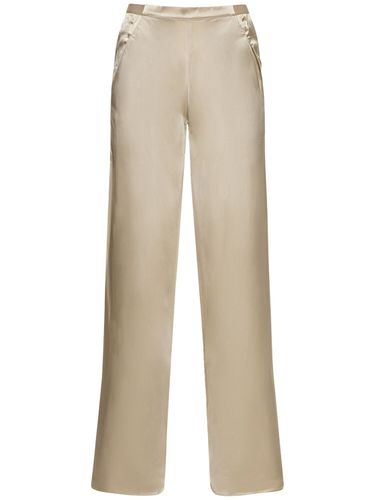 Pantalon Ample En Satin De Soie Taille Basse - CHRISTOPHER ESBER - Modalova