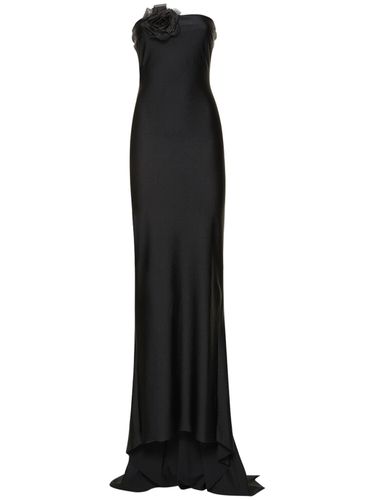 Robe Longue Sans Bretelles En Jersey Brillant - GIUSEPPE DI MORABITO - Modalova