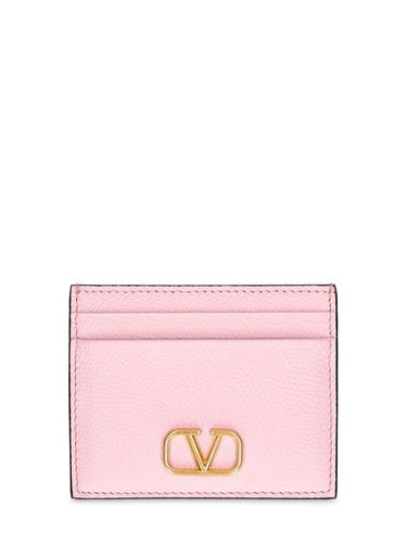 Porte-cartes En Cuir Souple V Logo - VALENTINO GARAVANI - Modalova