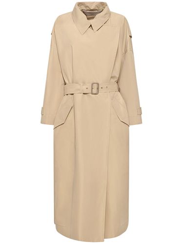 Trench-coat En Soie Et Coton - GIORGIO ARMANI - Modalova