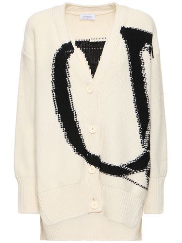 Cardigan En Laine À Logo Ow - OFF-WHITE - Modalova