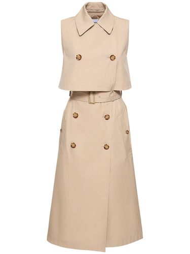 Robe Midi En Gabardine De Coton Mona - BURBERRY - Modalova