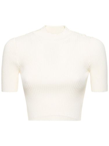 Pull Court En Maille Côtelée À Boutons-pression - COURREGES - Modalova